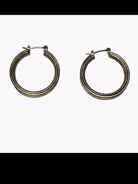 Gold Tone Double-Ring Hoop Earrings - Women Jewelry